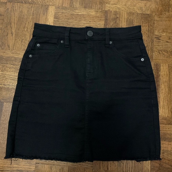GARAGE Black Denim Mini Skirt XS - Picture 4 of 8